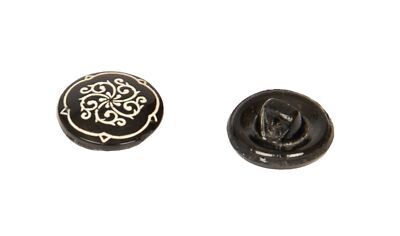 Set of 16 Round Plastic Sewing Shank Buttons mm.14 x 14 x 6 mm Arctic