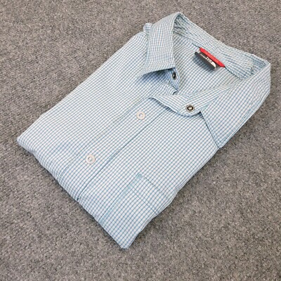 North Face Shirt Mens Large Button Up Window Pane Check