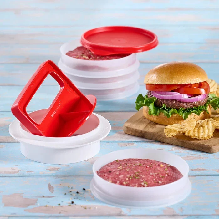 New Tupperware Large Burger Press  Ring Seal 4 Freezer Safe Keepers Hamburger - Image 3 of 4