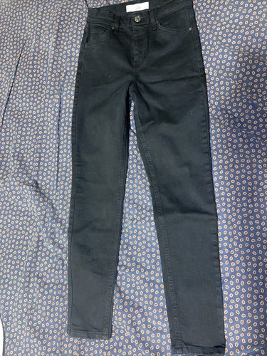 Topshop Jamie Moto Black Jeans Size 25W 