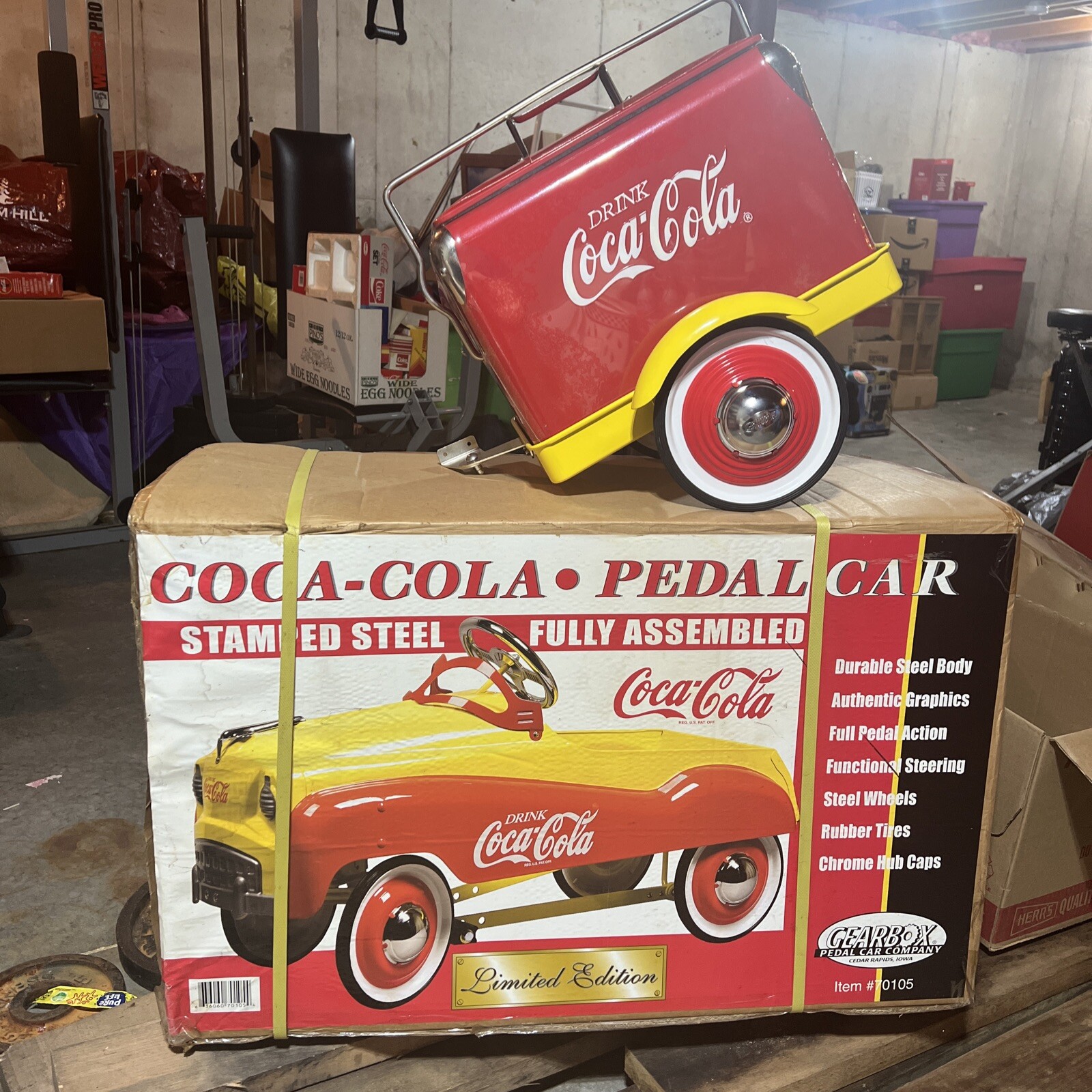Coca-Cola Gearbox Pedal Car With Wagon And Cooler