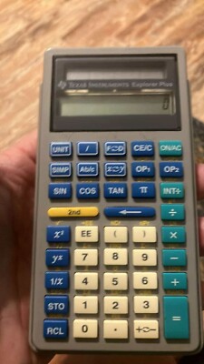 Texas Instruments Explorer Plus Calculator / Quick Reference Card Vintage 1995