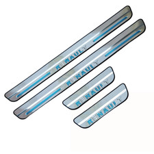 Set 4 Modanature Battitacco Sottoporta Pedane In Acciaio per RENAULT Kadjar