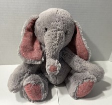Aurora Gray Elephant Plush Red Stripe Chevron Ears Feet Trunk 2019 9 Seated