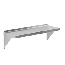 12" Width x 36" Length | Stainless Steel Wall Shelf | Square Edge