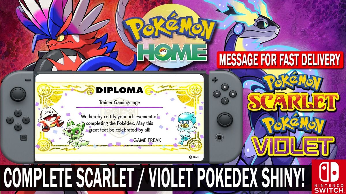 Pokemon Scarlet and Violet Home Full Paldea Pokedex Shiny!!