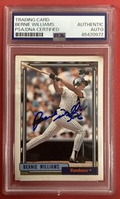 Bernie Williams Signed 1992 Topps #374 Yankees WSC Baseball Autograph PSA/DNA