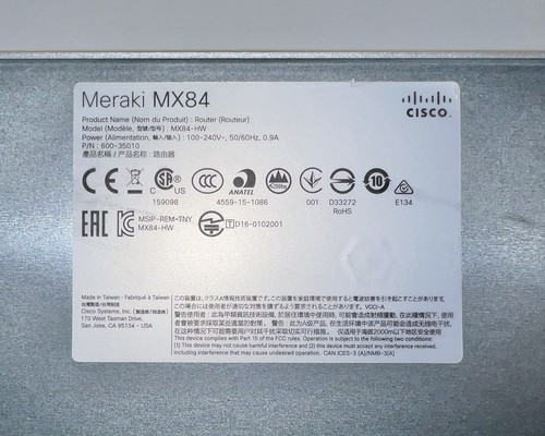 Cisco Meraki MX84 Managed Network Security Firewall Appliance MX84-HW UNCLAIMED - Picture 6 of 6