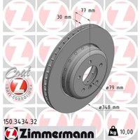 Zimmermann 2X Bremsscheibe Vorne Ø348 Mm InnenbelüFtet FüR BMW 5Er Touring E61