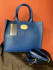 Roberto Cavalli Handbag Blue Leather NWT