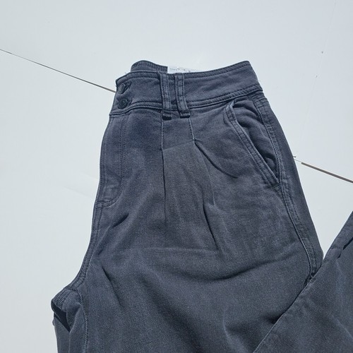 Jeans da donna Sonoma neri nuovi con etichette vestibilità rilassata a pieghe sul davanti alta taglia 10 nuovi - Foto 2 di 9
