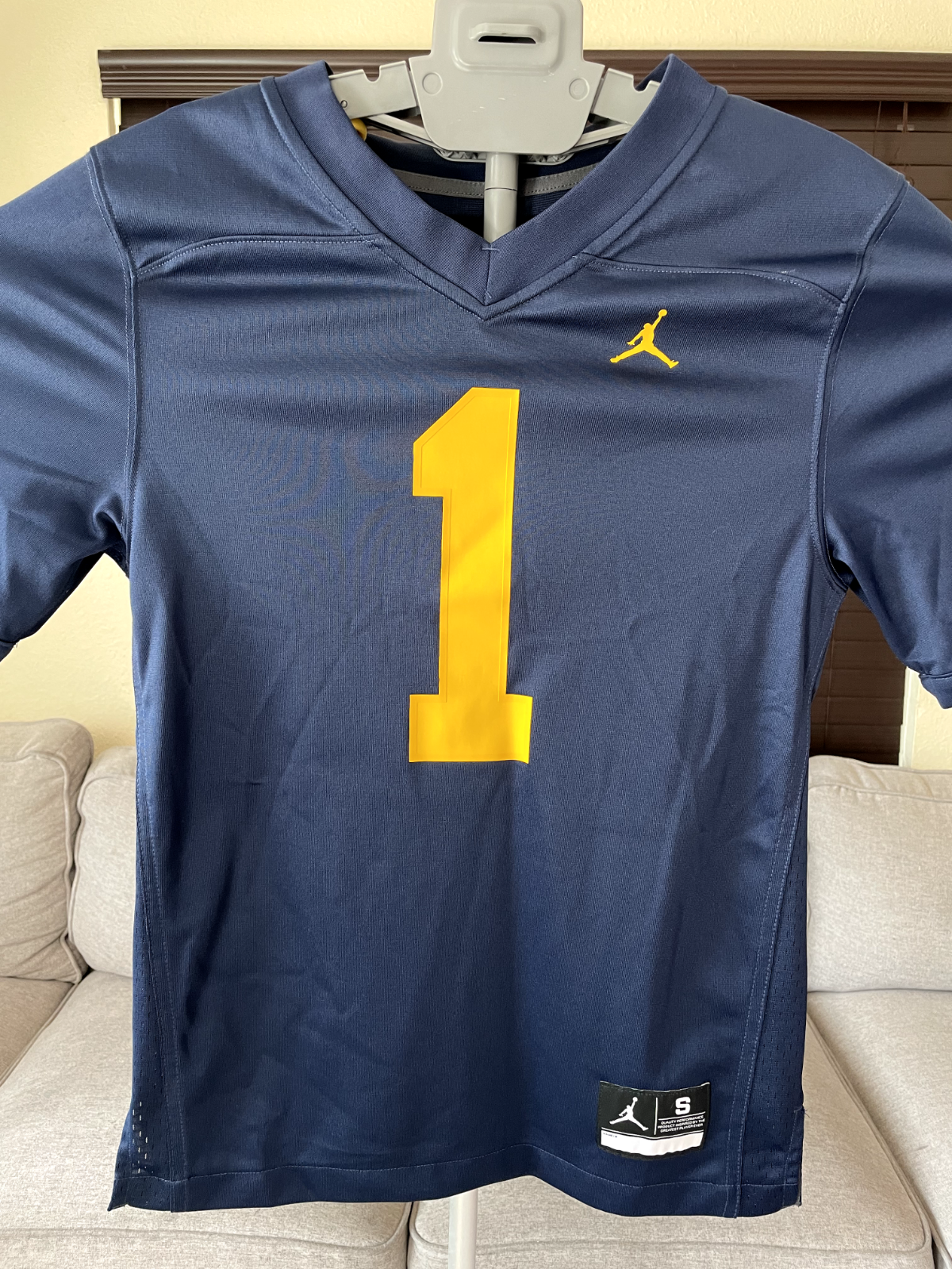 Michigan Wolverines Official Jordan Jersey Blue Great Condition