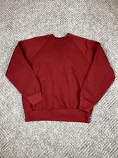 Vintage 90s Fruit Of The Loom Blank Crewneck Sweatshirt Adult Large Maroon