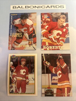 Gary Roberts 4 Card Lot Fleer Stadium Club Bowman NM+ Free Shipping!