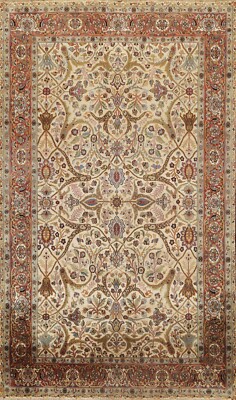 Vegetable Dye Floral Traditional Oriental Area Rug Wool Hand-knotted 6x9 Carpet