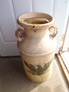 Details About Vintage Gold Eagle Milk Canporch Patio Decoration Milk Can