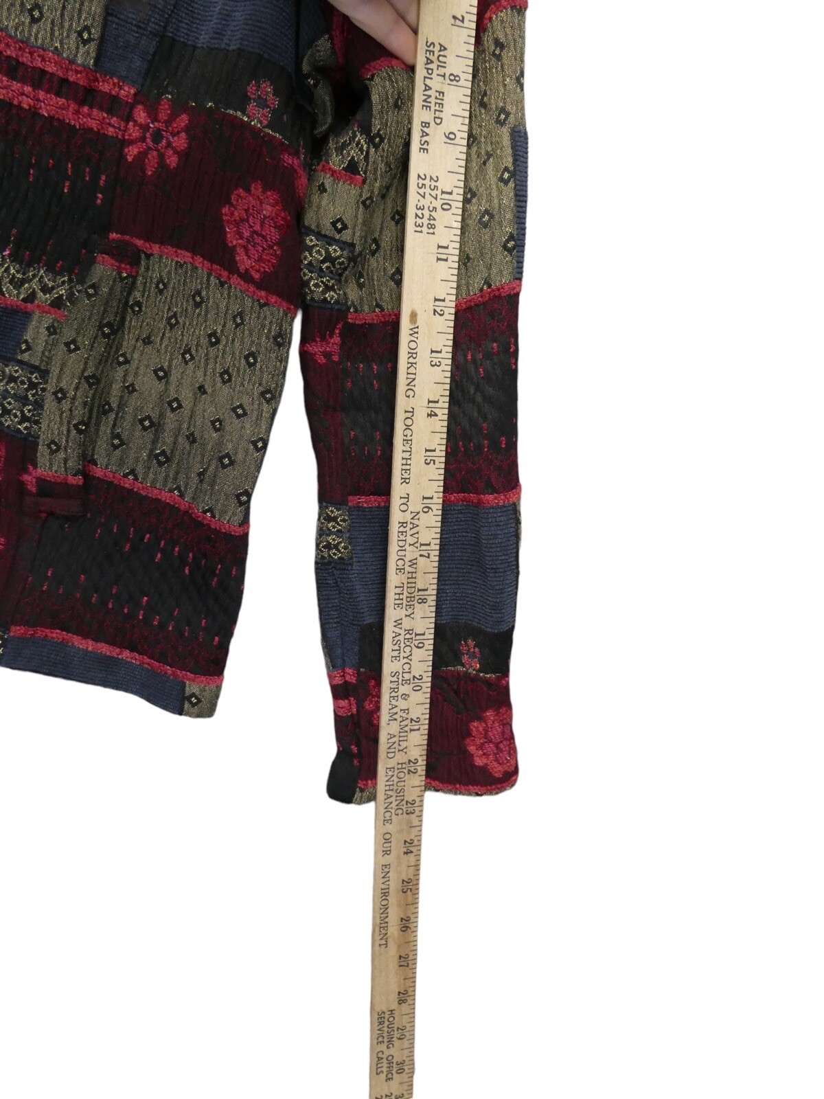 TravelSmith Patchwork Textured Jacket Button Fron… - image 16