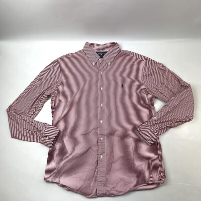 Red Striped Ralph Lauren Shirt Polo Ralph Lauren Casual Long