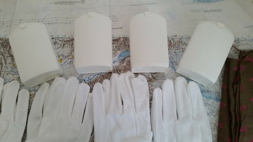 4x Baumwollhandschuhe 4x Boxen Atemschutz Schal Sicherheitspaket Edi. RM Corona - Afbeelding 3 van 4