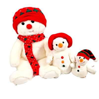 3 Christmas TY : Snowboy the Holiday Snowman Beanie Buddy, Chillin and Chiller