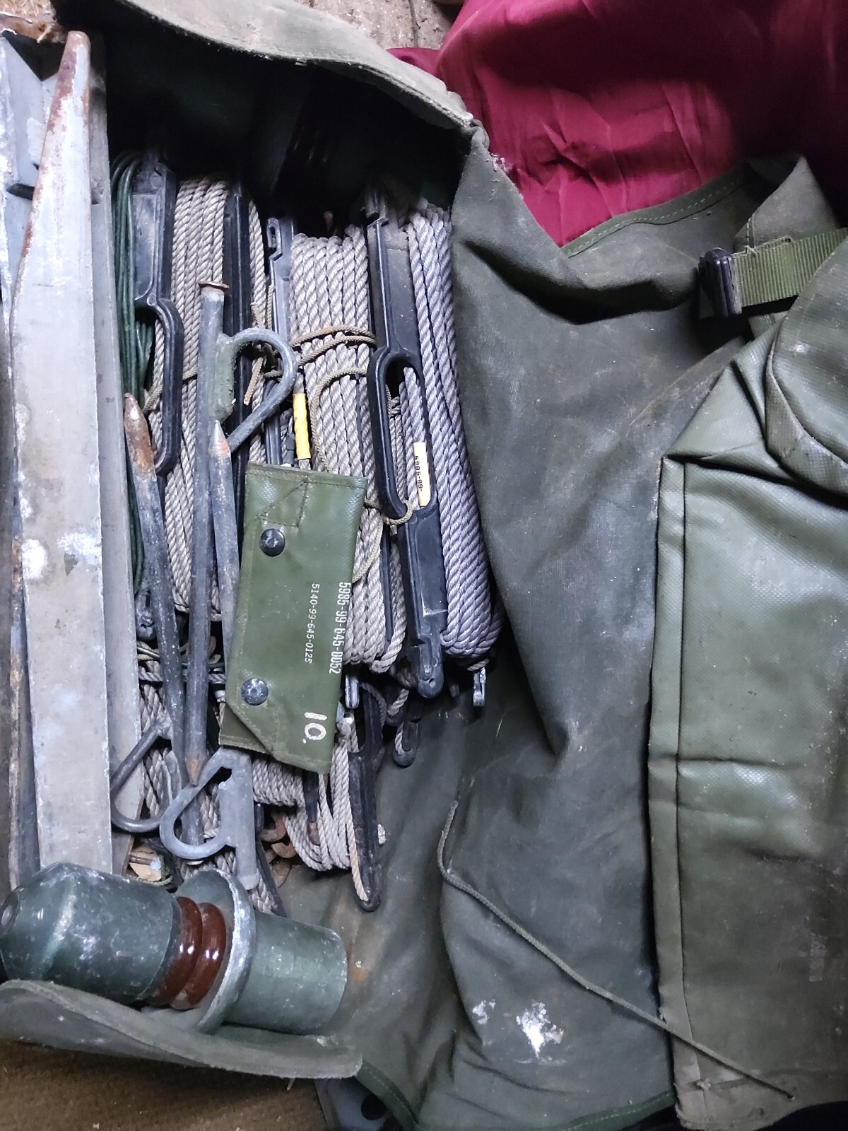 Military Clansman , Racal , Clark , Antenna Mast Guy Rope Kit , PU 8mt