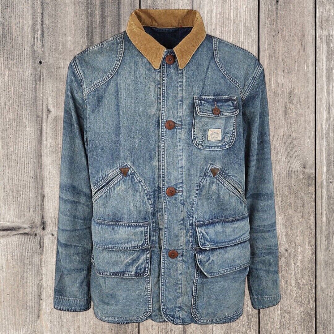 Ralph Lauren Polo Country RRL Style Blue Denim Utility Ralph Lauren Polo Country RRL Style Blue Denim Utility