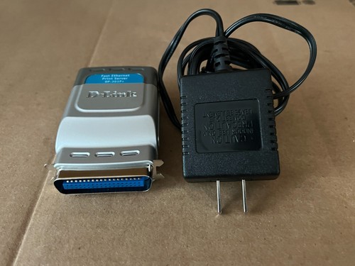 D-LINK DP-301P+ FAST ETHERNET PARALLEL PORT PRINT SERVER W/POWER ADAPTER - Picture 2 of 8