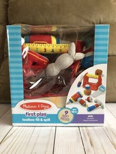 Melissa And Doug First Play Toolbox Fill  Spill Fine Motor Sensory Tools New