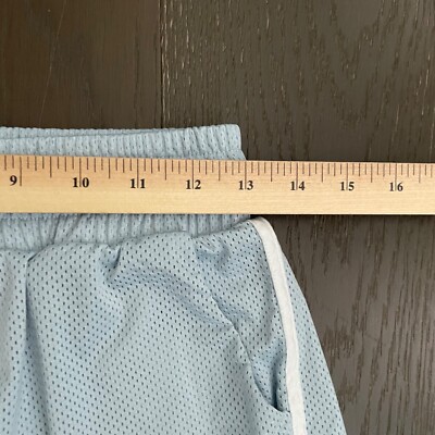 ECHT Shorts Womens Small Light Blue Mesh Drawstring Lined Activewear Gym Mom