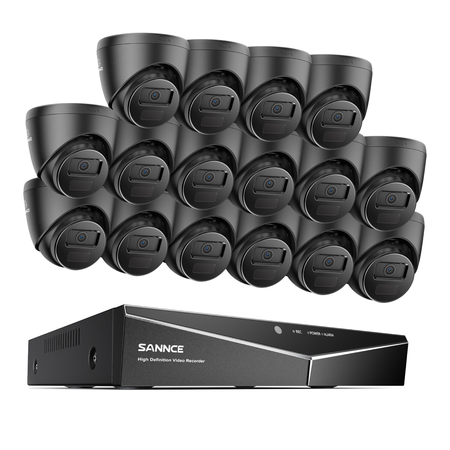 SANNCE 16CH 1080P HDMI 5IN1 DVR Security Camera System Outdo