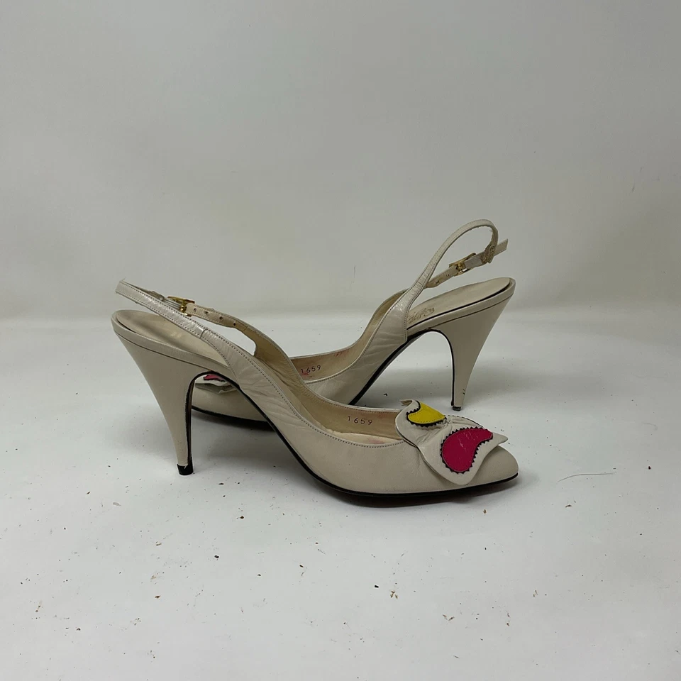 VTG 60s 70s Rosina Ferragamo Schiavone Flint Sunny Art to Wear Pumps High Heels - Image 3 of 4