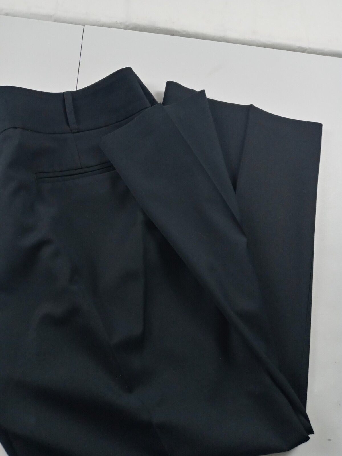 Chicos Pants Women Size 3 Short Black Flat Front … - image 14