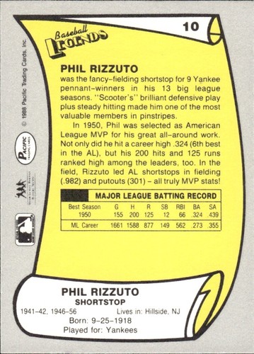 1988 and 1989 Pacific Baseball Legends MLB Set Break #1-#220 — You Choose! - Picture 21 of 441