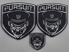Chrome 2006-2010 Dodge Pursuit Hood Wheel Trunk Badge Pack
