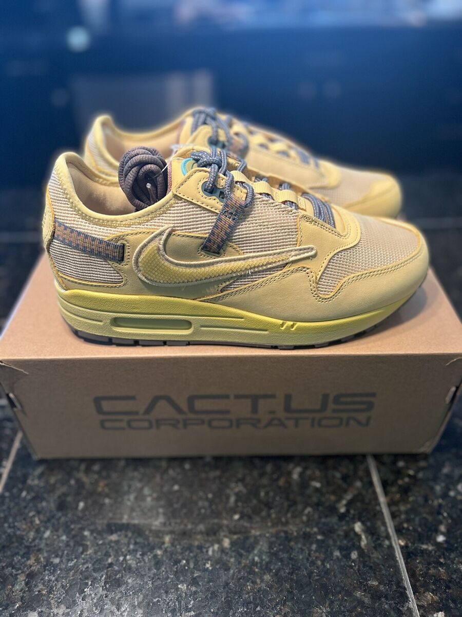 Size 8 Nike Air Max 1 Cactus Jack Travis Scott Saturn Gold Men's DO9392-700