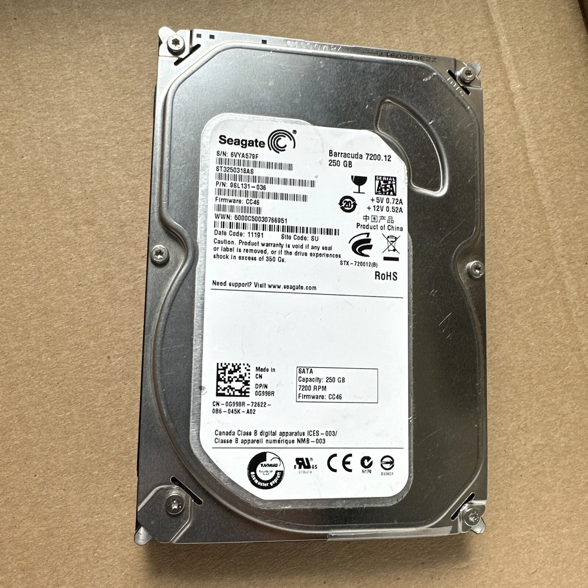 Seagate 250gb hard disk sale