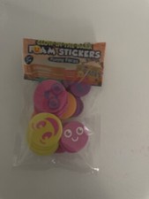 Glow-in-the-dark 40 Foam craft Stickers Funny Faces new fun