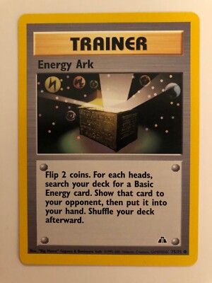 Pokemon Trainer Energy Ark - Neo Discovery 75/75 - Mint (M)