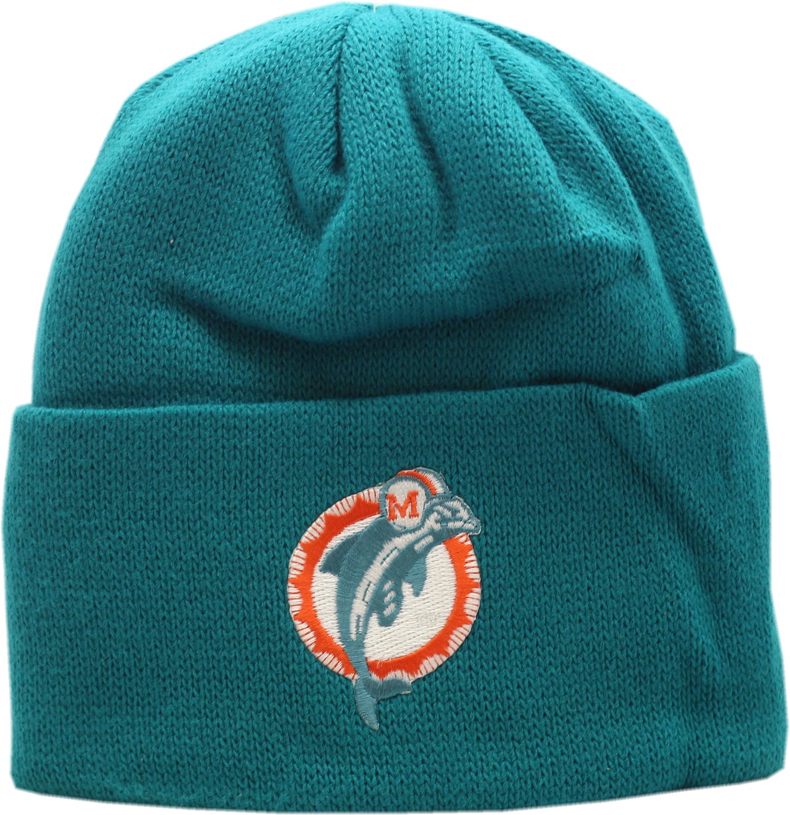 Vintage Miami Dolphins Knit Hat Cuffed 