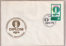 First Day Cover - "Agricultural Exhibition Leipzig-Markkleeberg" Diploma Agra