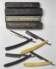 Lot of 4 Vintage Straight Razors In Varying Conditions By Various Makers