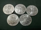 Lot of 5 - $1 American Silver Eagle Coin 1 oz BU - Random Year - US Mint