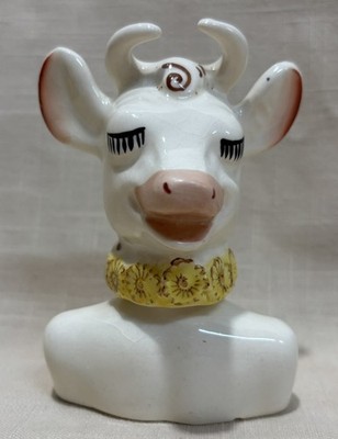 Elsie Borden's Cow S & P Shakers 2 pc. Stacked Ceramic Advertising Animals
