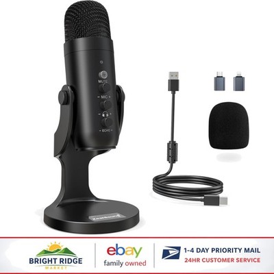 External Microphone for PC and Mobile with Volume Control and Mute Button
