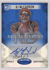2014 Certified New Generation Mirror Signatures Blue 2/15 AJ McCarron Auto 7eo