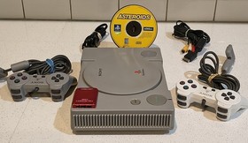 Sony PlayStation 1 PS1 Console Bundle TESTED w/ 2 Controllers, Game, AV & Power