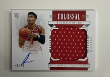 2019-20 National Treasures Rui Hachimura Colossal Rookie Patch Auto RC /49