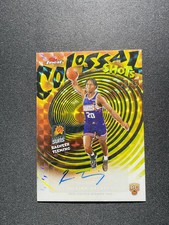 2025-26 Topps Finest Rasheer Fleming Colossal Shots Auto Yellow 20/35 RC XV44
