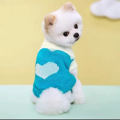 WANG SHAN MEOW Moda Canina y Felina: Sueter de Punto Medio para Mascotas