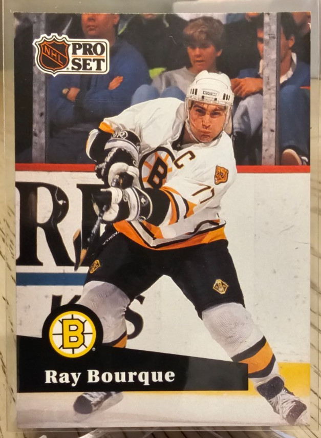 1991-92 Pro Set French Ray Bourque #9 Boston Bruins
